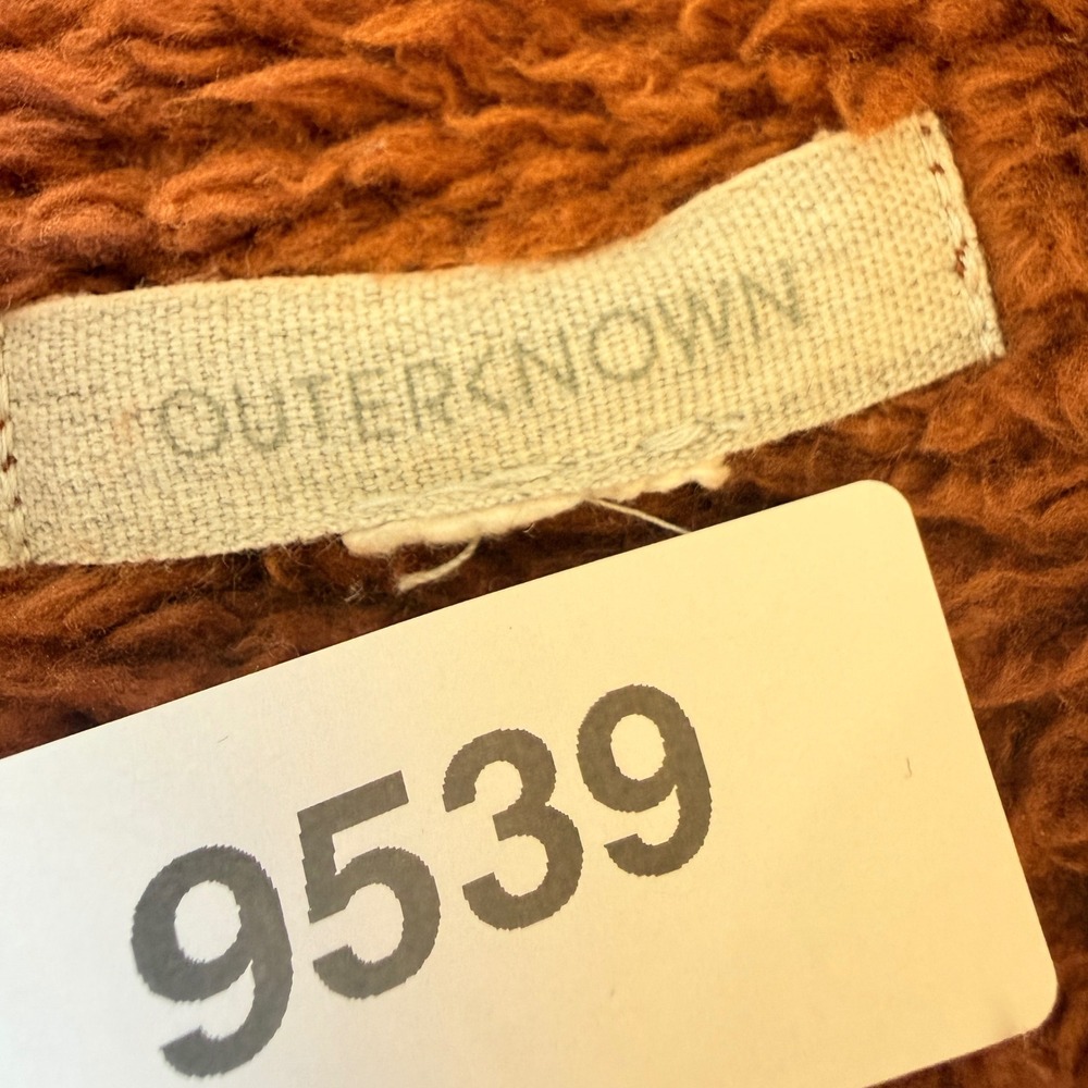 Outerknown Skyline Fleece Shirt Jacket Women M Rust Orange Shacket Excellent - Picture 10 of 10